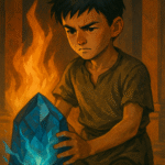 Void Root cultivator receiving his spiritual root at the awakening ceremony — a young initiate rejected by sects, destined for a cursed cultivation journey.